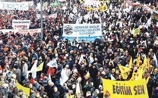 tekel işcileri ile genel grev